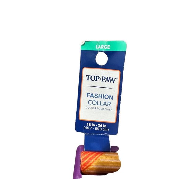 Top Paw Geometric Purple‎ Pink Yellow Fashion Dog Collar XS, SM, Medium, Large - Picture 6 of 6